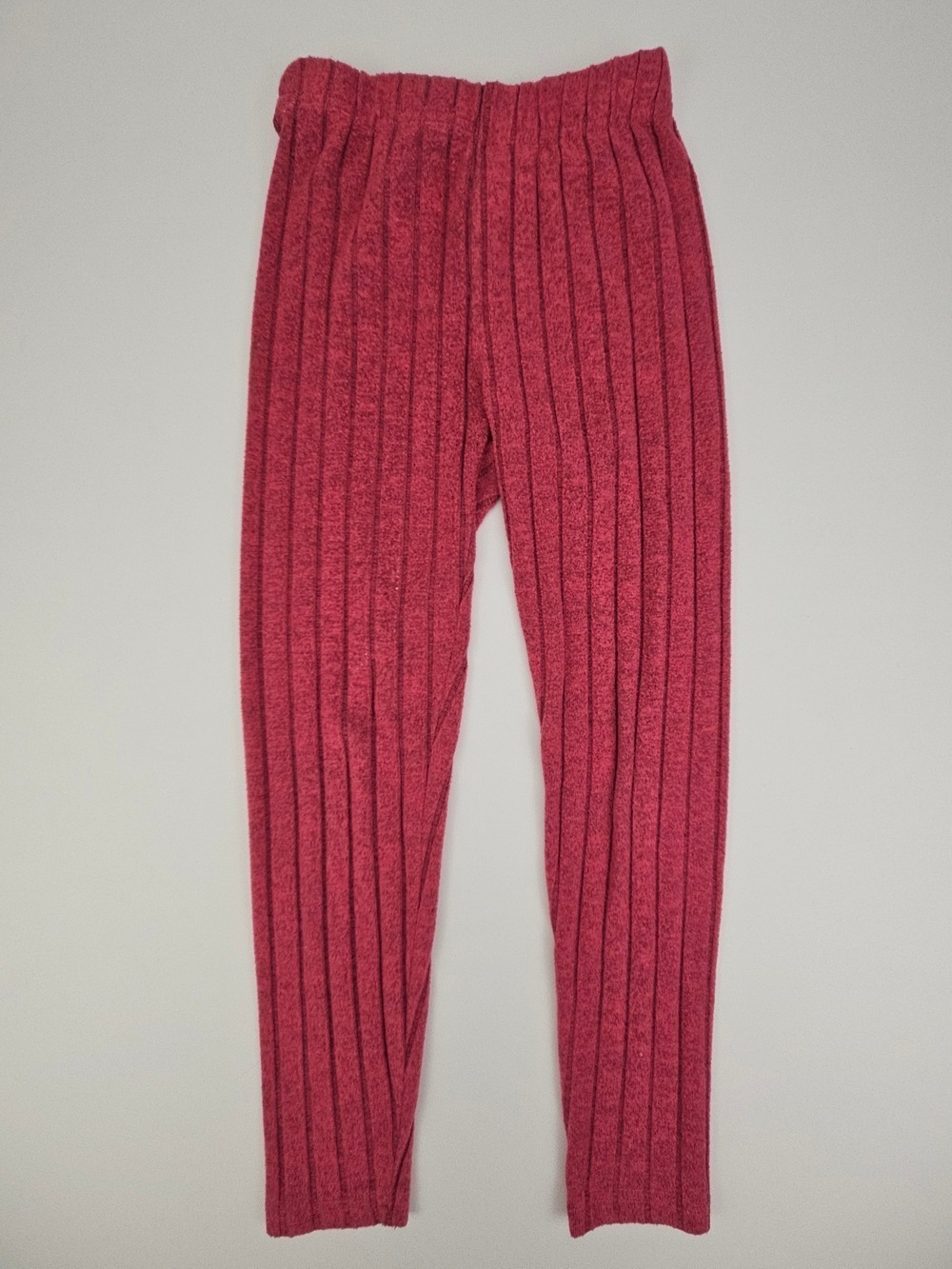 Ribbed Knit Leggings Pink Girls Size 9Y